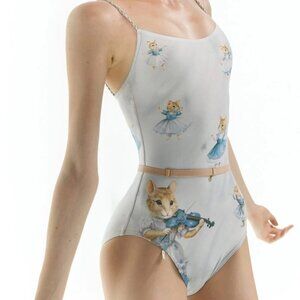 Just a corpse JAC MOUSY camisole leotard baby blue Size M